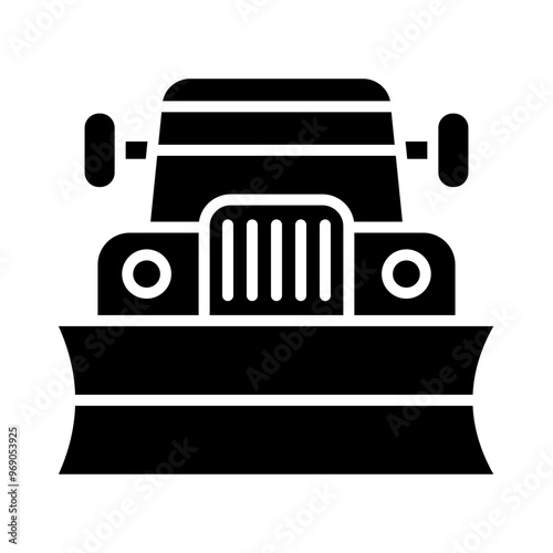 Snowplow glyph icon