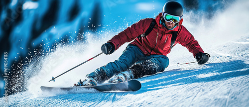 Wallpaper Mural skier on the slope Torontodigital.ca