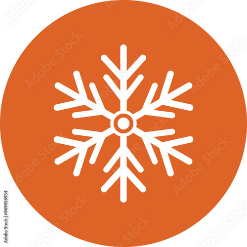 Snowflakes glyph circle icon