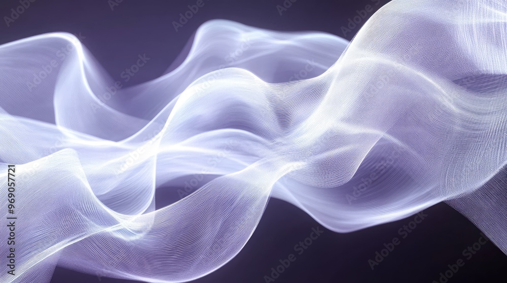 Transparent white lines and flowing waves in an ultra-wide dynamic background, glowing with sleek and modern energy Transparent white lines and flowing waves in an ultra-wide dynamic background, glowing with sleek and modern energy