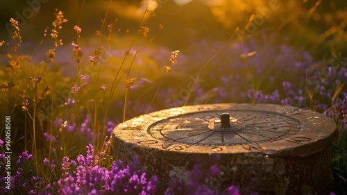 Sunlit Compass in a Field of Lavender