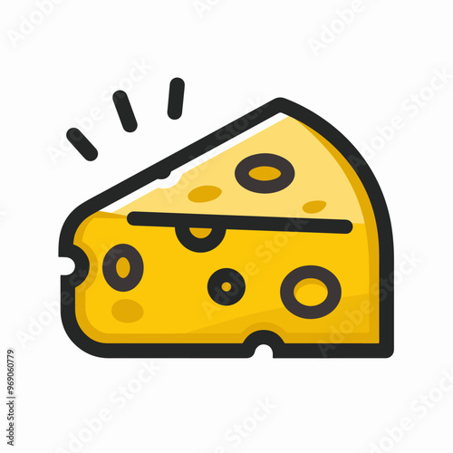 A stern-faced cheese wedge with a strong, sharp expression