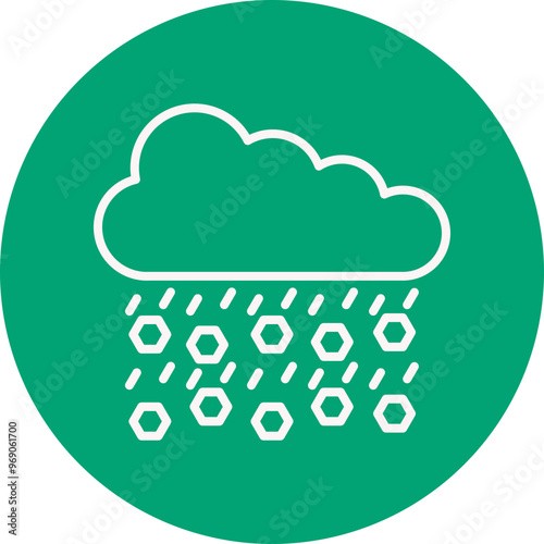 Hail line circle icon