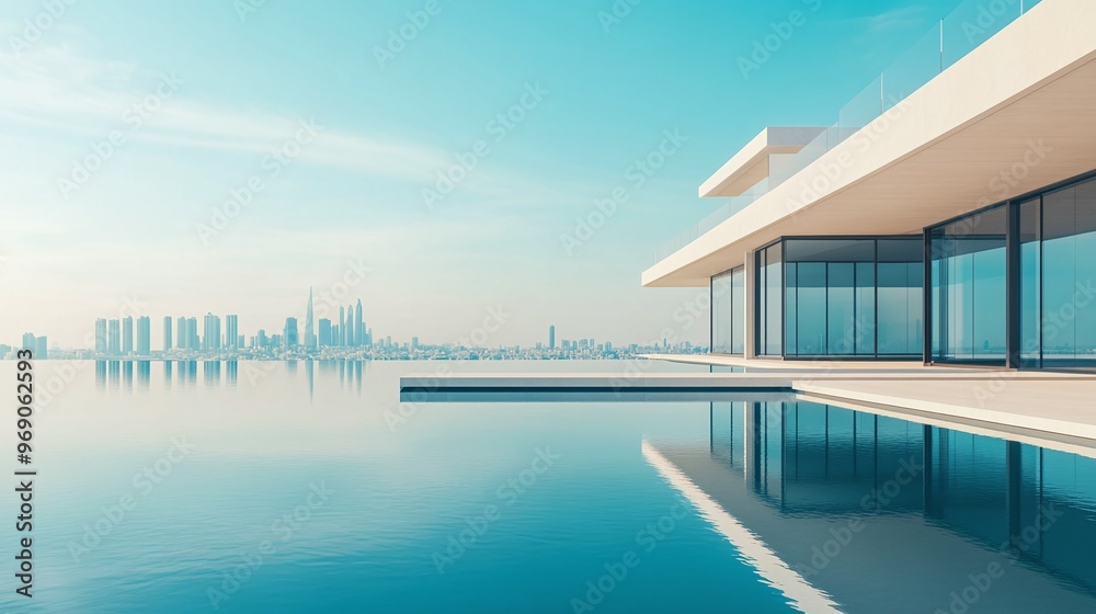 Fototapeta premium Luxury real estate in UAE. Generative AI.