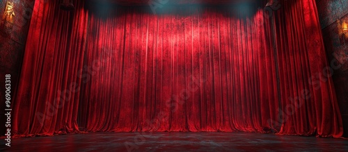 Red Velvet Stage Curtains photo