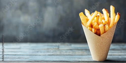 Wallpaper Mural Belgian Paper Cone of Crispy Frites French Fries Torontodigital.ca