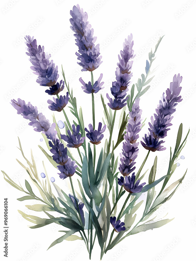Fototapeta premium lavender flowers isolated on white
