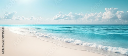 White sand beach as the bac...