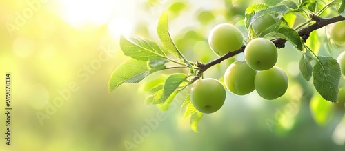 under ripe small green plum...
