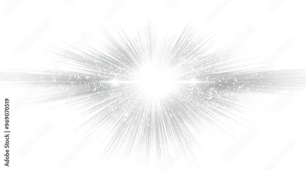 Naklejka premium Abstract Digital Art bLight Burst with Glittering Sparkles and Blurred Background