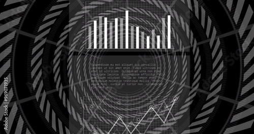 Wallpaper Mural Animation of digital data processing over scope scanning Torontodigital.ca