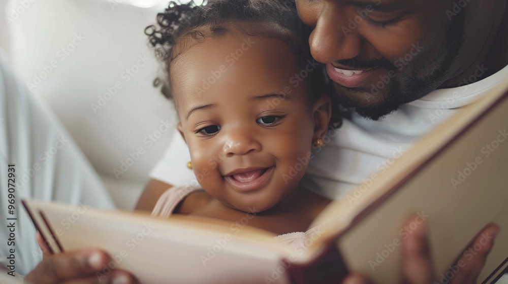 Father and child share a peaceful reading moment, highlighting the special bond of fatherhood. Father and child share a peaceful reading moment, highlighting the special bond of fatherhood.