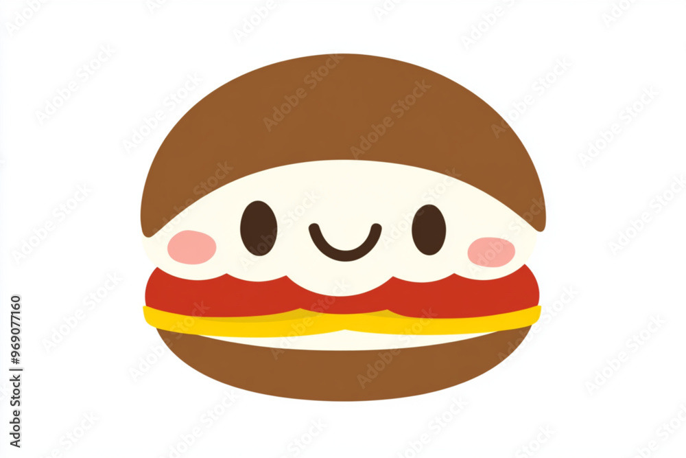 Vector stylized logo of baby hamburger , isolated on white background Vector stylized logo of baby hamburger , isolated on white background