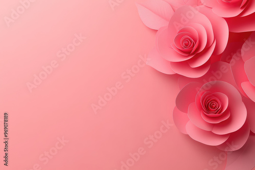 Explore a stunning close-up 3D render of rose pink, featuring selective focus and ample copy space for text. Perfect for high-resolution projects.