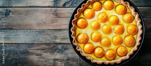 Tart featuring yellow tomat...