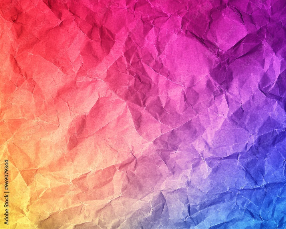 Fototapeta premium Vibrant gradient grunge backdrop perfect for 2D illustrations banners wallpapers or covers featuring a textured crumpled paper effect