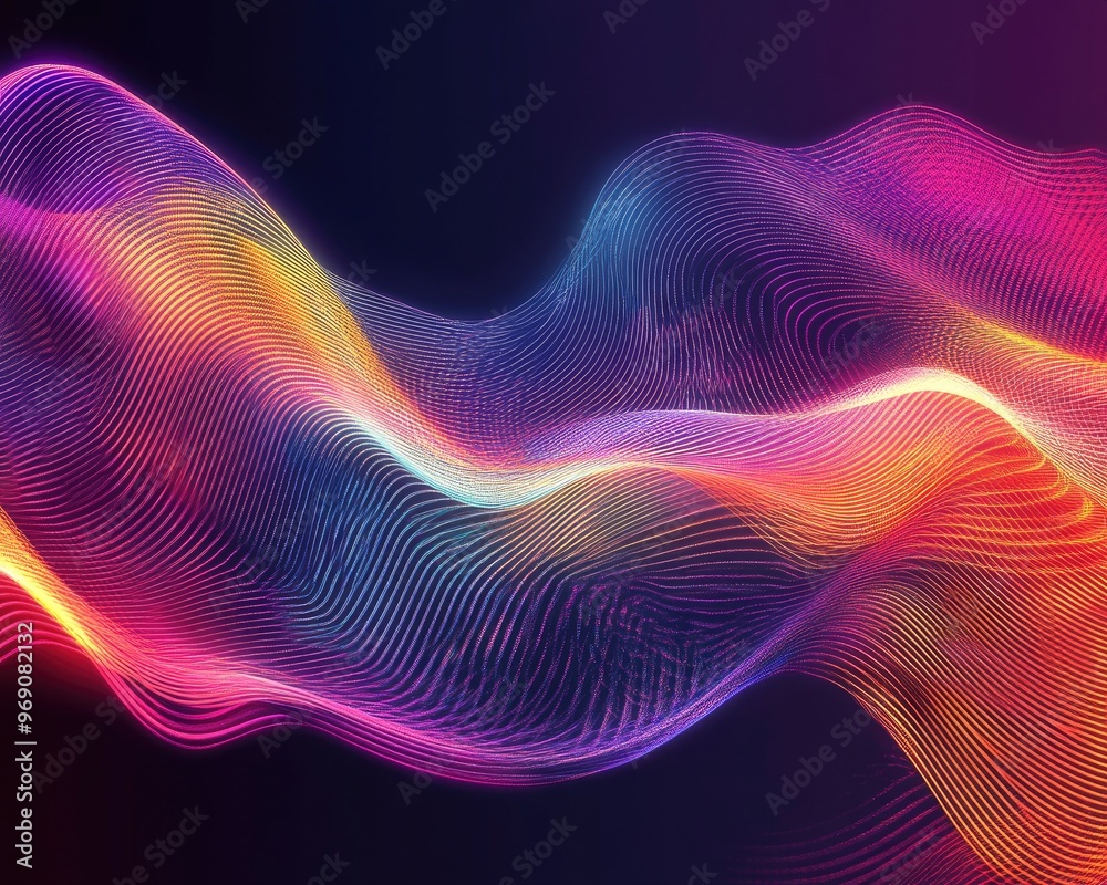 Vibrant Wave Line Light Effect Background for Banner and Flyer Design Vibrant Wave Line Light Effect Background for Banner and Flyer Design