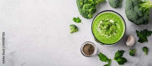 Prepare green cream soup wi...