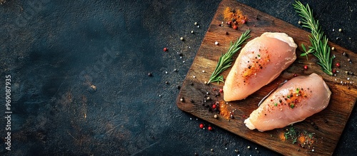 Raw chicken breast for gril...