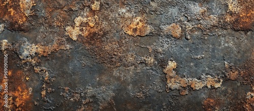 highly corroded metal plate...
