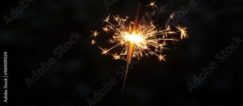 Christmas sparkler against ...