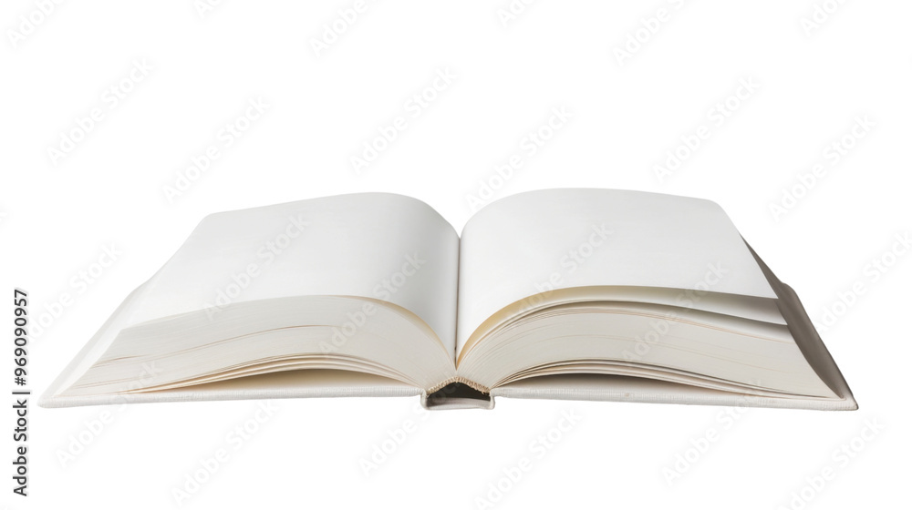 White hard cover book on transparent background White hard cover book on transparent background