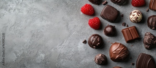 Various chocolate candies o...
