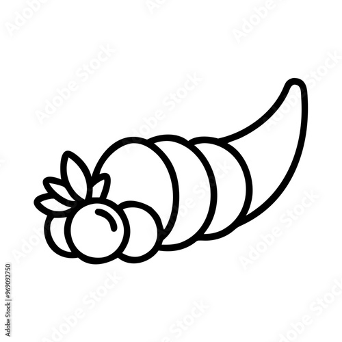 Cornucopia with vegetables and fruits
