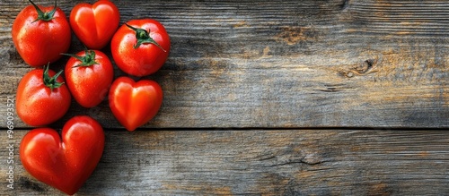 Ox heart tomatoes on a rust...