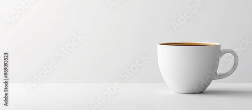 White coffee cup isolated o...