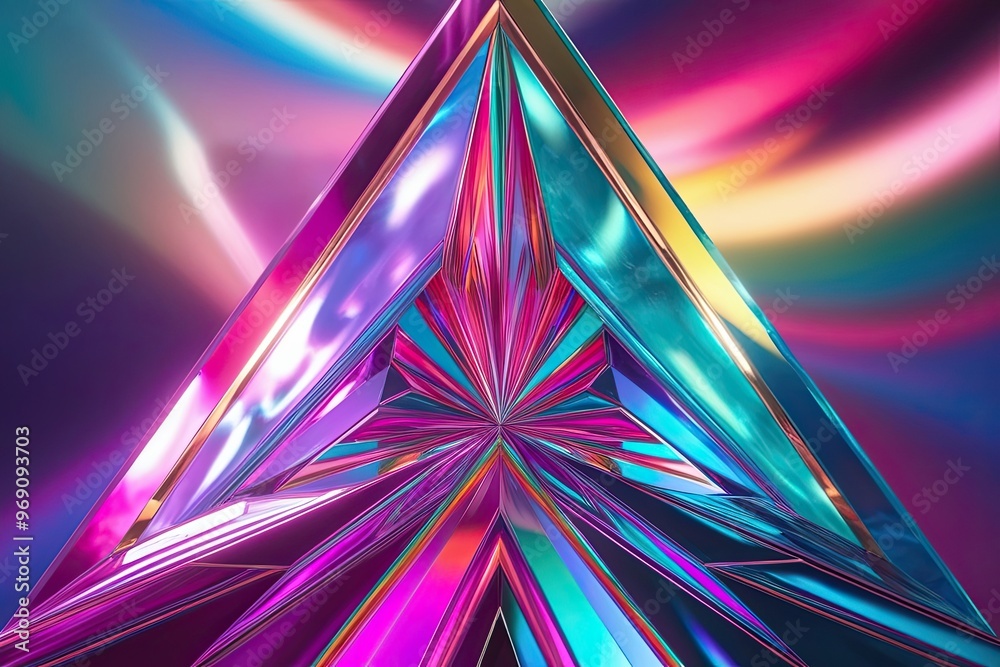 Stunning 3D Prism Backdrop with Dynamic Flickering Refraction Effects ...