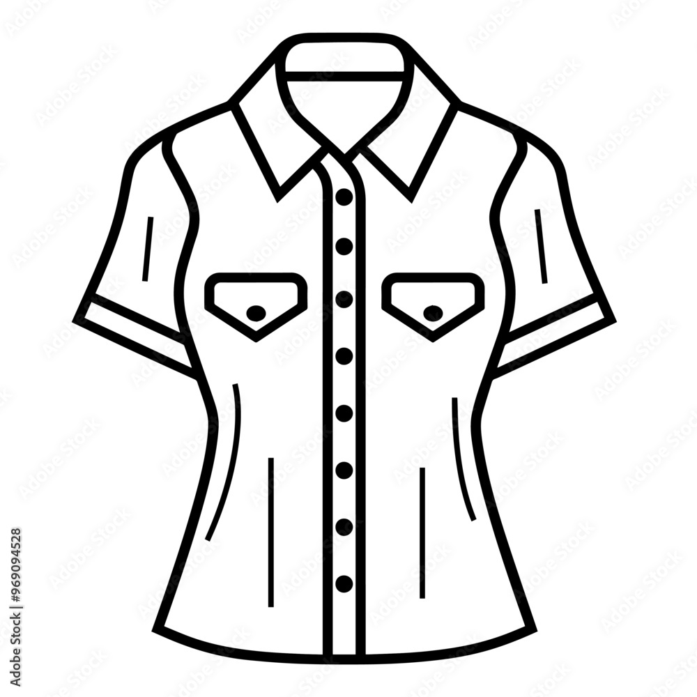 Stylish cotton shirt with practical front pockets and a comfortable fit Stylish cotton shirt with practical front pockets and a comfortable fit
