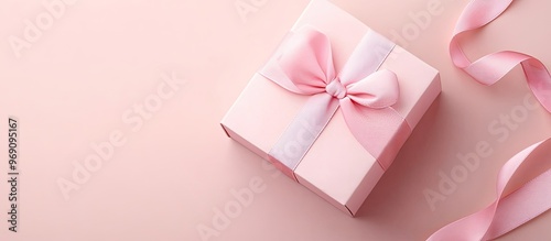 Gift box wrapped in pastel ...