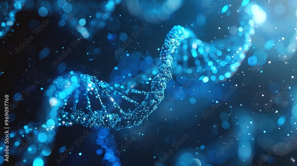 futuristic dna gene background with blue 3d molecule and abstract helix, perfect for medical biotechnology research, human genome studies, and health innovation in a science-driven digital concept futuristic dna gene background with blue 3d molecule and abstract helix, perfect for medical biotechnology research, human genome studies, and health innovation in a science-driven digital concept