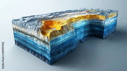 Earth Cross Section. photo