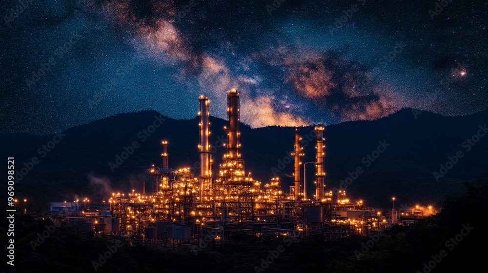 Refinery Under Stars. Refinery Under Stars.