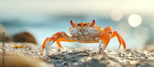 Crab walking. with copy spa...