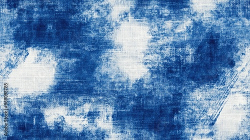 Beach cottage blue rustic seamless texture featuring a coastal hand drawn batik effect Abstract linen cover background in a modern design with high quality JPG swatch