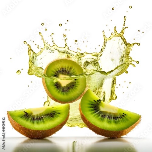 Kiwi slices with splash of kiwi juice