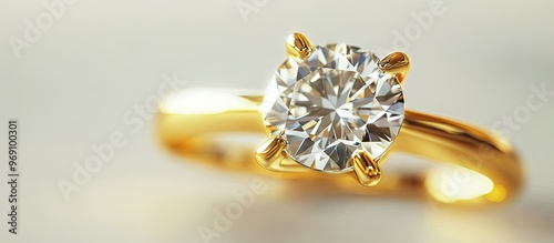 Close up of a golden ring f...
