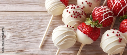 White chocolate cake pops a...