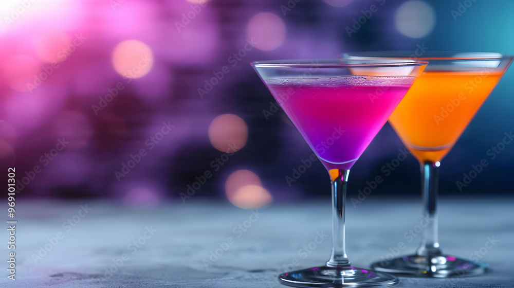 Still Life Mardi Gras Themed Cocktails Close