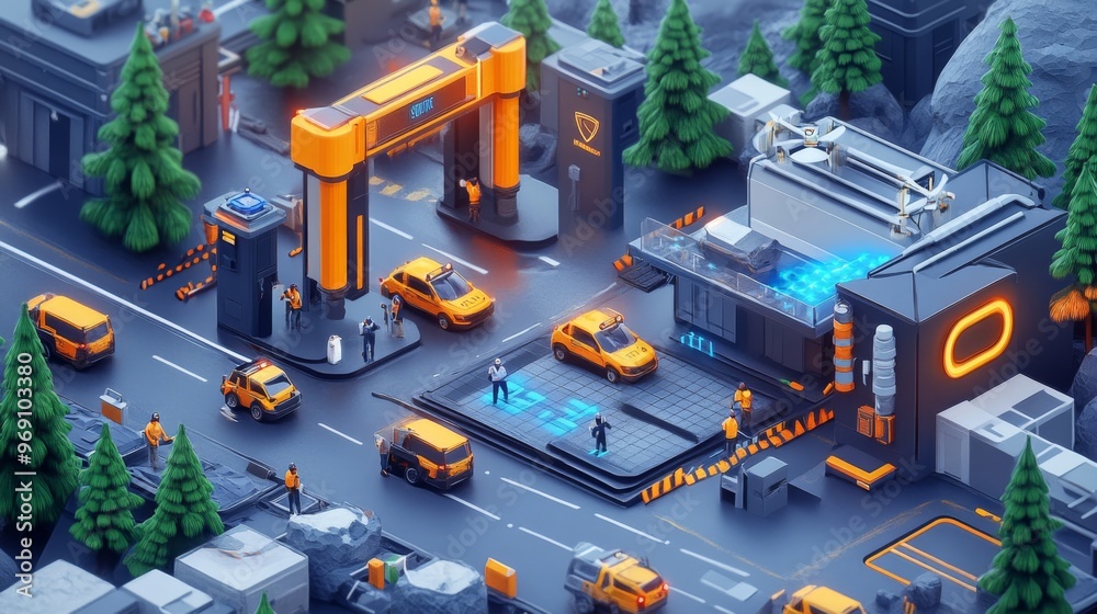 Futuristic Cityscape. Futuristic Cityscape.