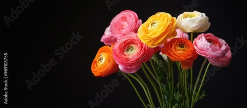 Ranunculus flower bouquet. ...