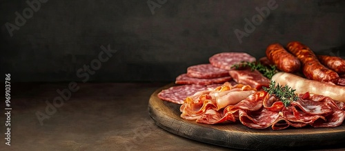 Salami sausage prosciutto b...