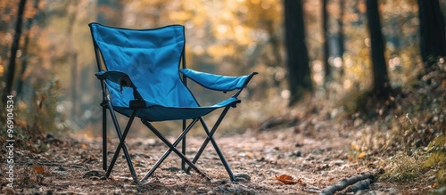 blue trekking folding chair...