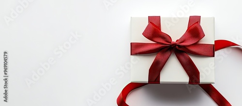Gift box wrapped with a rib...