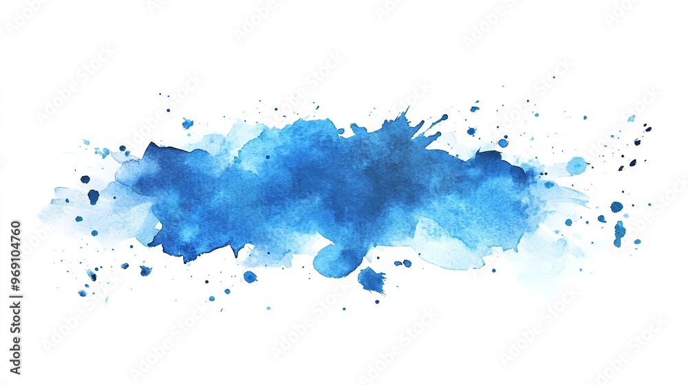 A blue and white watercolor splash A blue and white watercolor splash