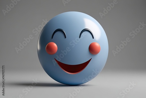 3D Rendered Playful Teasing Emoticon Design