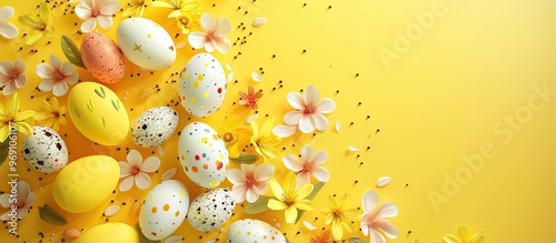 Easter card featuring flowe...